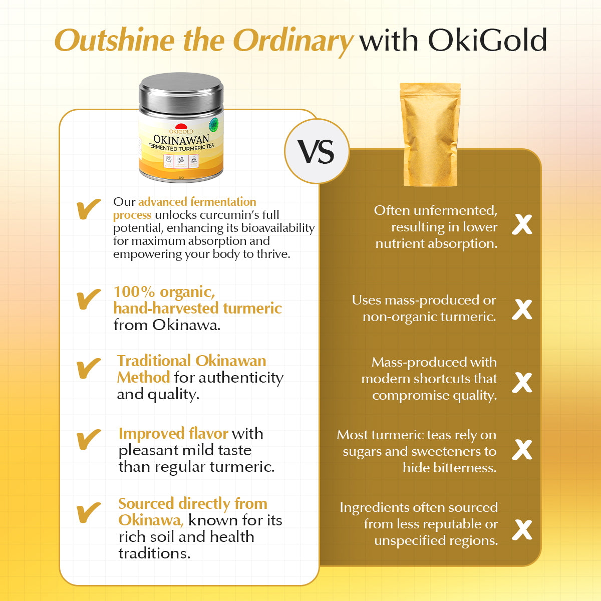 OkiGold Fermented Turmeric Tea | 30g