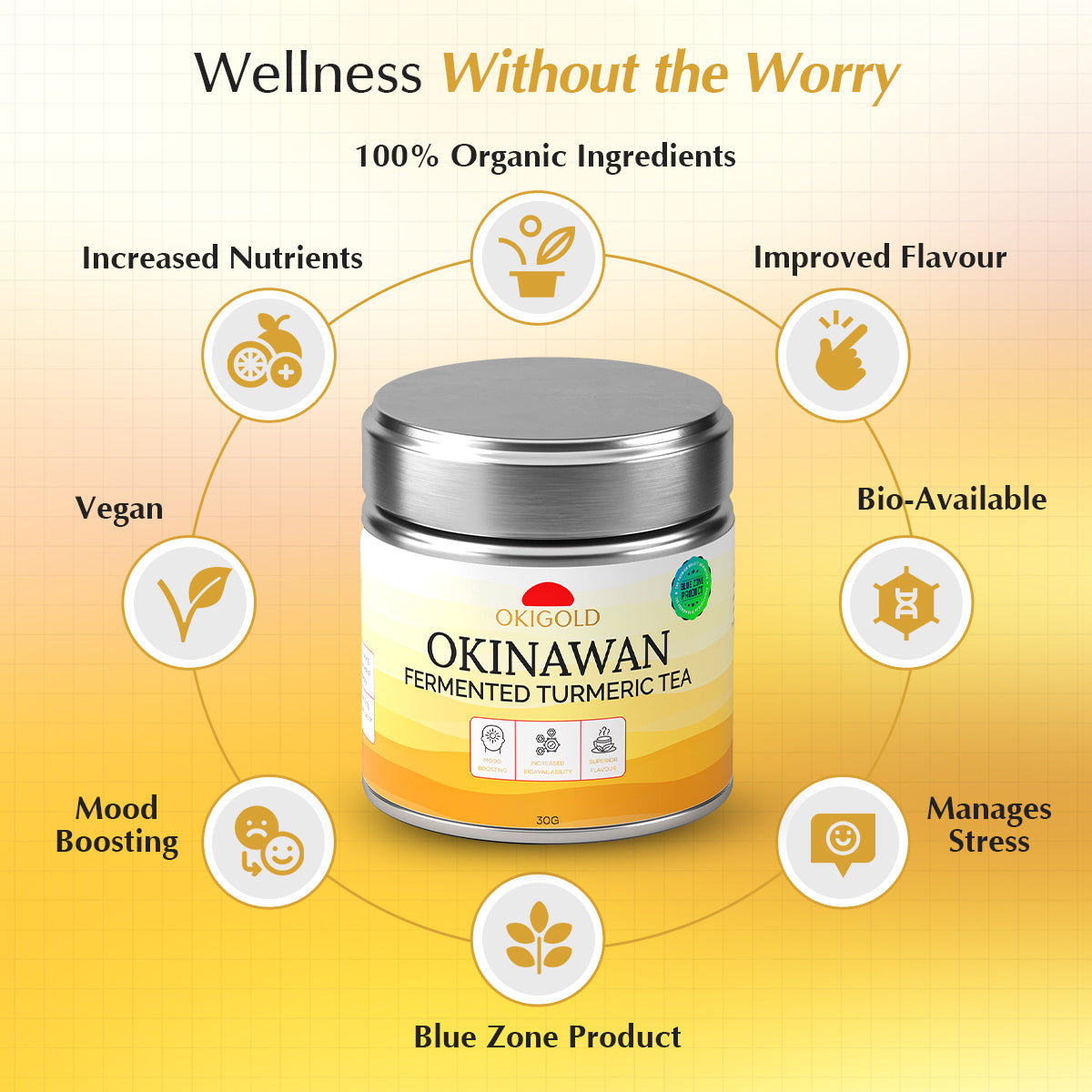 OkiGold Fermented Turmeric Tea | 30g